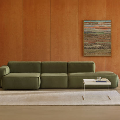 Mags Soft 3 Seater Sofa (Low Armrest) with Removable Cover by HAY - Combination 4 Left / Linara 100