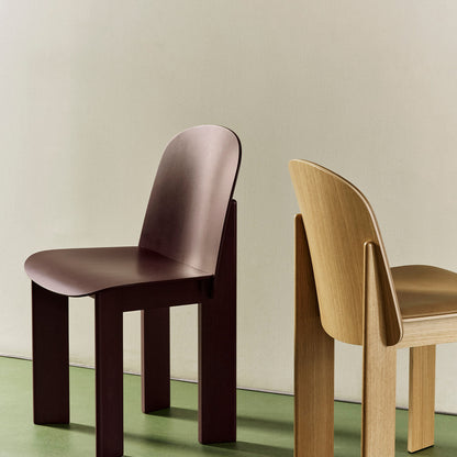 Chisel 65 Chair by HAY - Dark Bordeaux Lacquered Oak