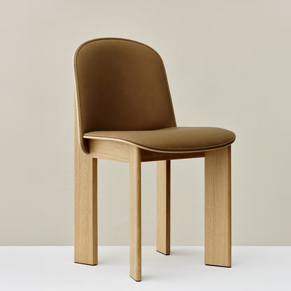 Chisel 65 Chair Front Upholstery by HAY  - Oiled Oak / Cognac Grano Leather