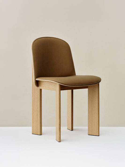 Chisel 65 Chair Front Upholstery by HAY  - Oiled Oak / Cognac Grano Leather
