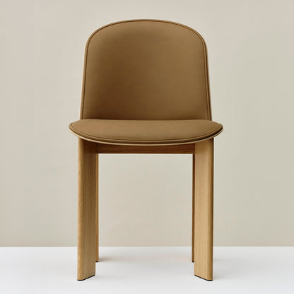Chisel 65 Chair Front Upholstery by HAY  - Oiled Oak / Cognac Grano Leather