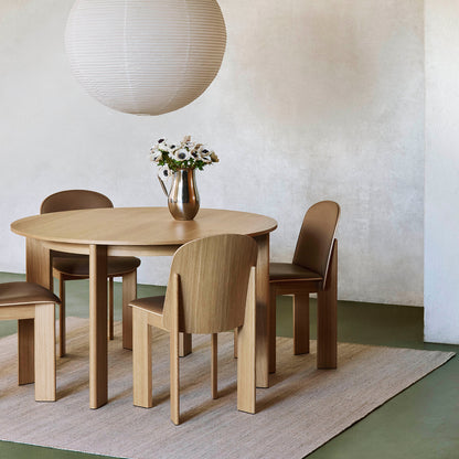 Chisel 65 Chair Front Upholstery by HAY  - Oiled Oak / Cognac Grano Leather