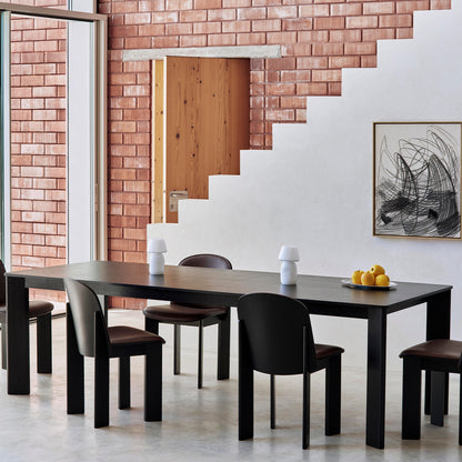 Chisel 30 Table Rectangular by HAY -   Black Lacquered Oak Veneer