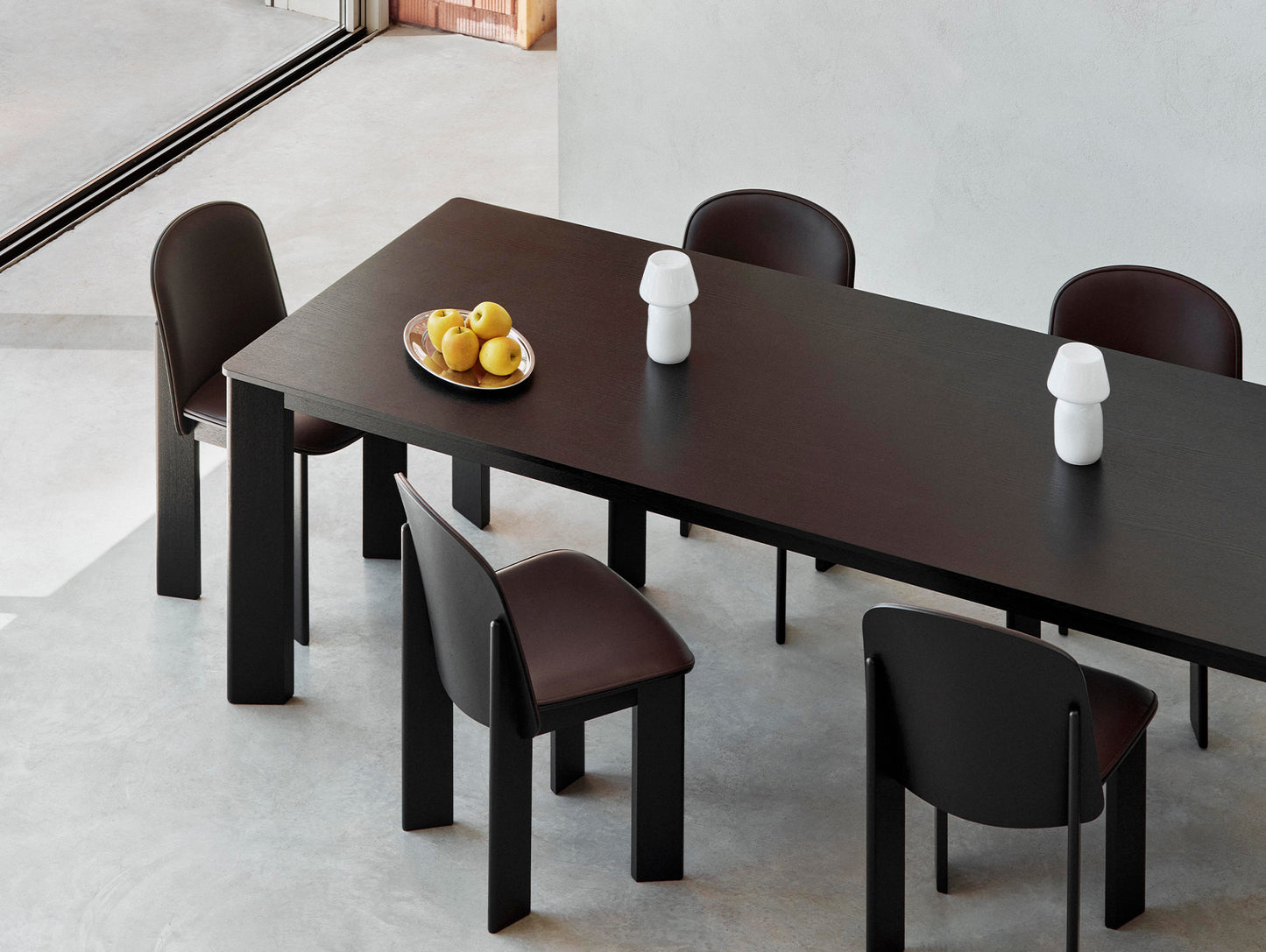 Chisel 30 Table Rectangular by HAY -   Black Lacquered Oak Veneer