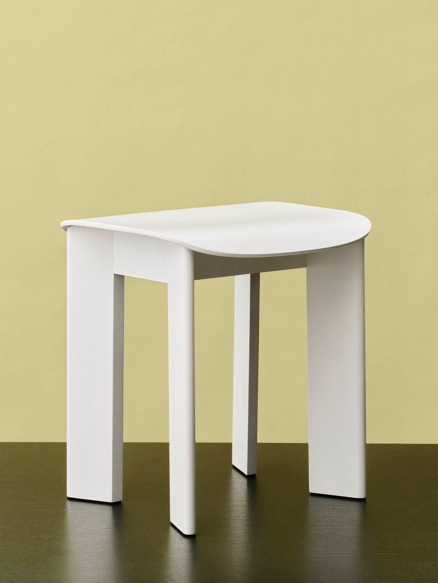 Chisel 10 Stool by HAY - Cream White Lacquered Beech