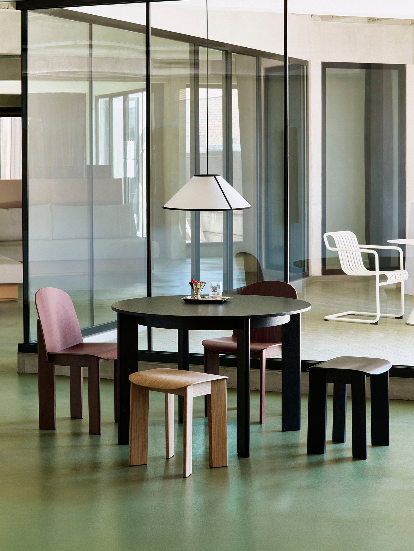 Chisel 65 Chair by HAY - Dark Bordeaux Lacquered Oak