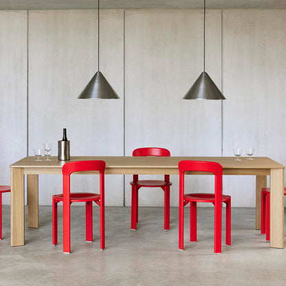 Chisel 30 Table Rectangular by HAY -  Lacquered Oak Veneer
