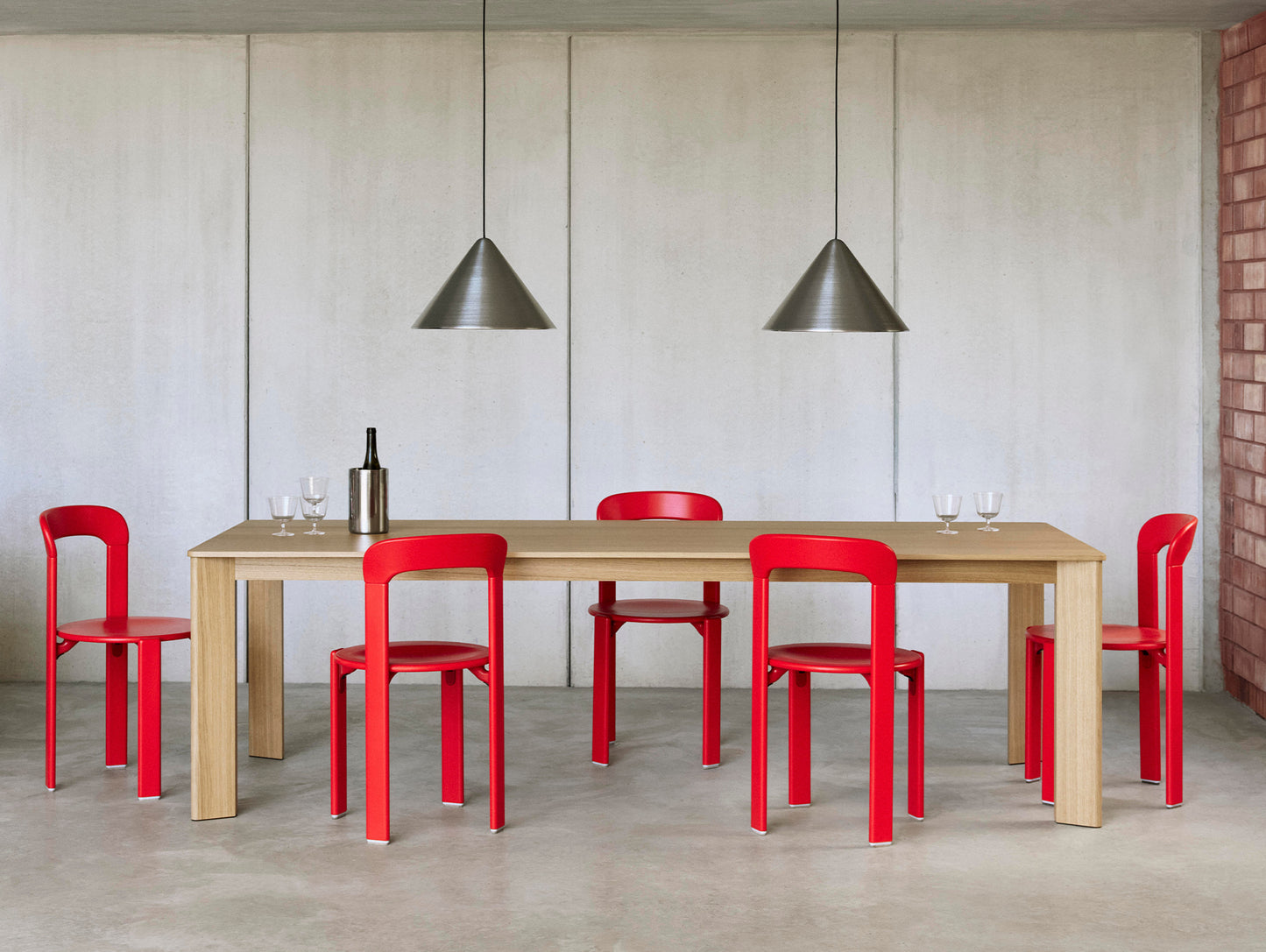 Chisel 30 Table Rectangular by HAY -  Lacquered Oak Veneer