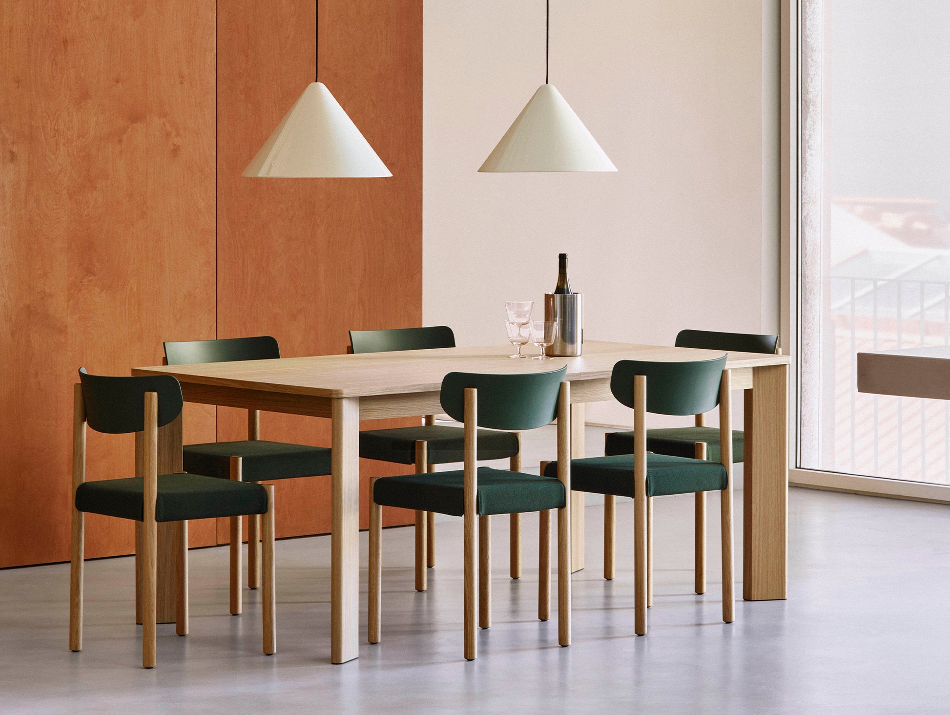 Chisel 30 Table Rectangular by HAY -  Lacquered Oak Veneer
