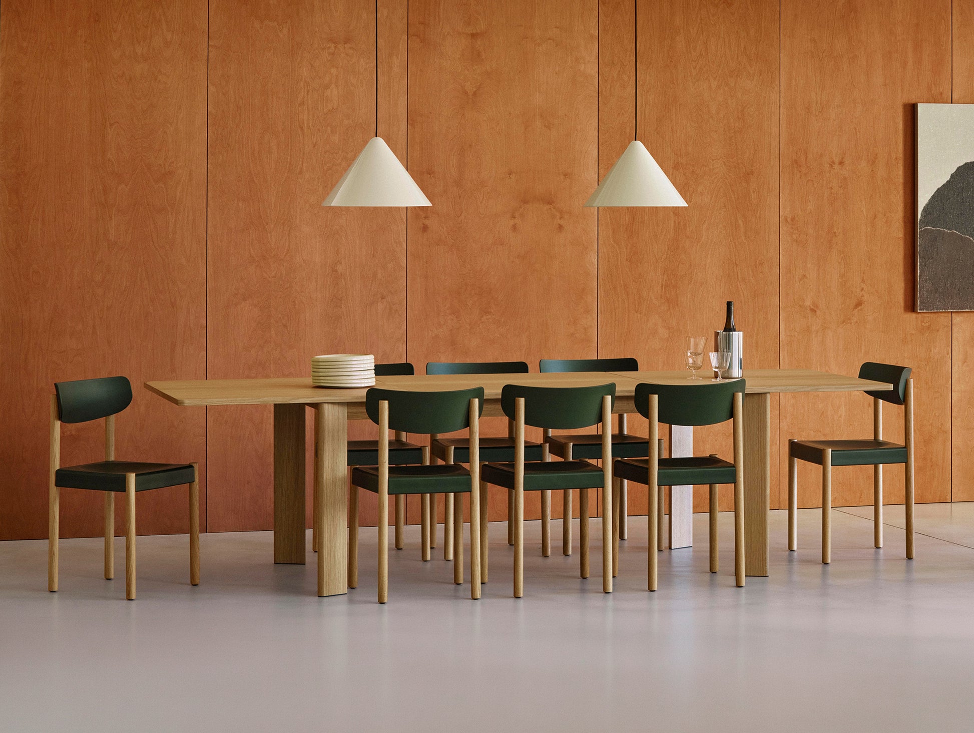 Chisel 630 Table  Rectangular by HAY - Lacquered Oak Veneer