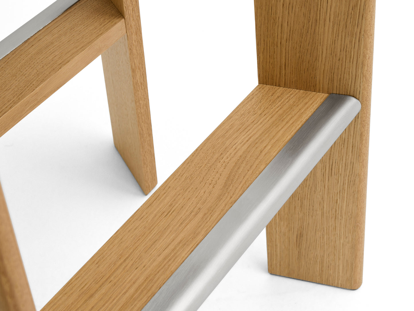 Chisel 30 Bar Stool by HAY - Lacquered Oak, With footrest protector