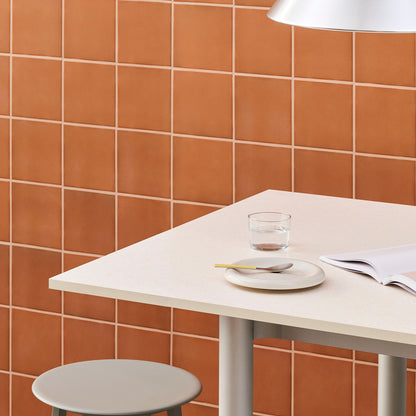 Annex Table Flush by HAY - Cotton Cream Textile Composite Top / Anodised Aluminium Legs