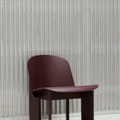 Chisel Lounge Chair by HAY - Dark Bordeaux Lacquered Beech
