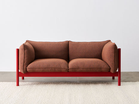 HAY Arbour Sofa / 2-Seater / Loft 500 / Wine Red Beech Frame