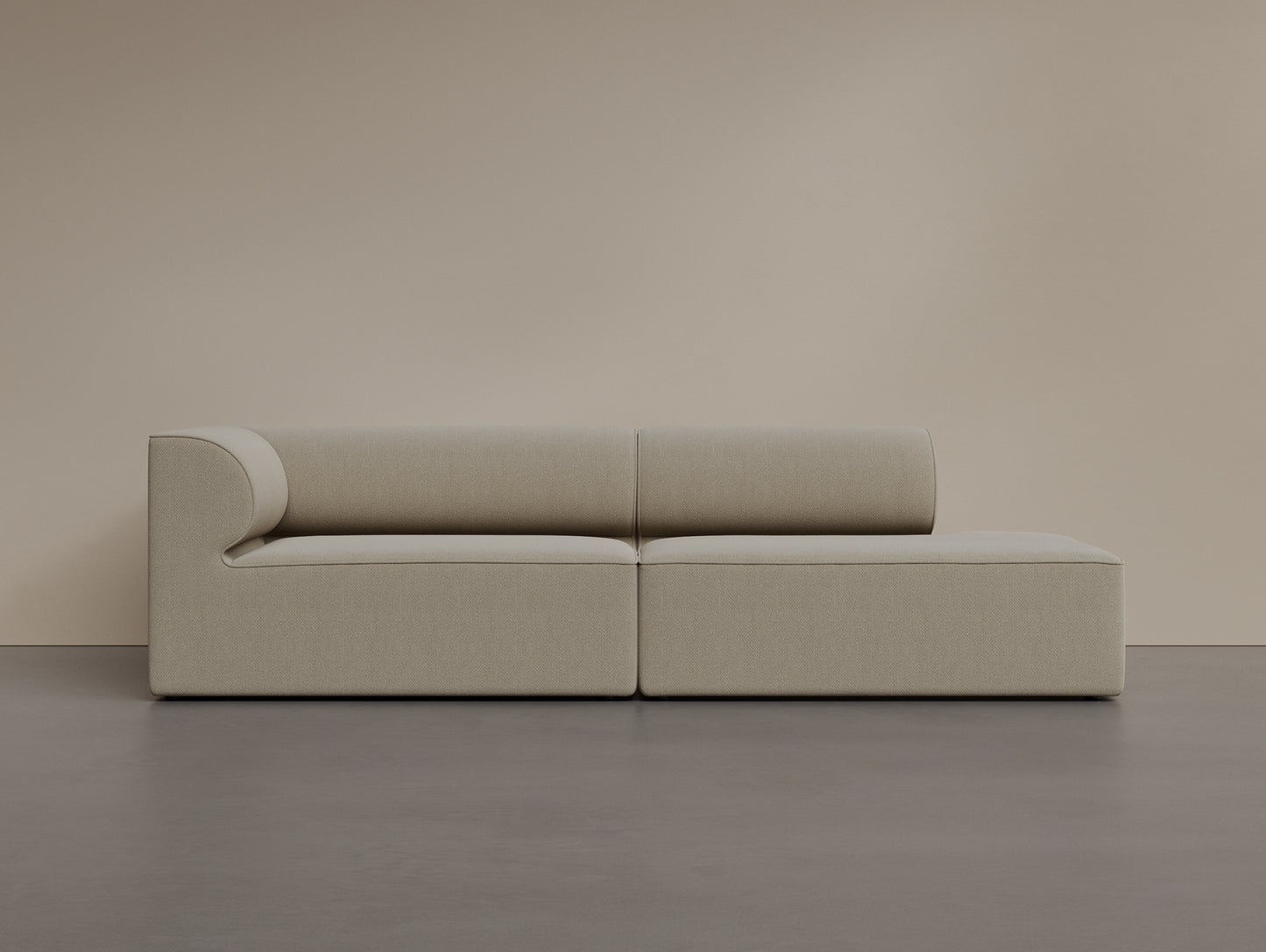 Eave 2-Seater Modular Sofa 96 by Audo Copenhagen - Configuration 3 / Boucle 02