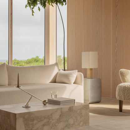Audo Marble Plinth Low - Sand Kunis Breccia Marble 