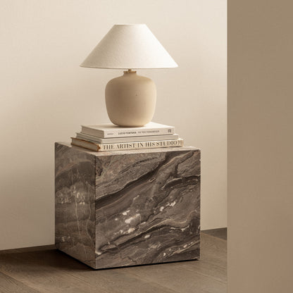 Marble Plinth Cubic by Audo Copenhagen - Grey Galaxy Marble