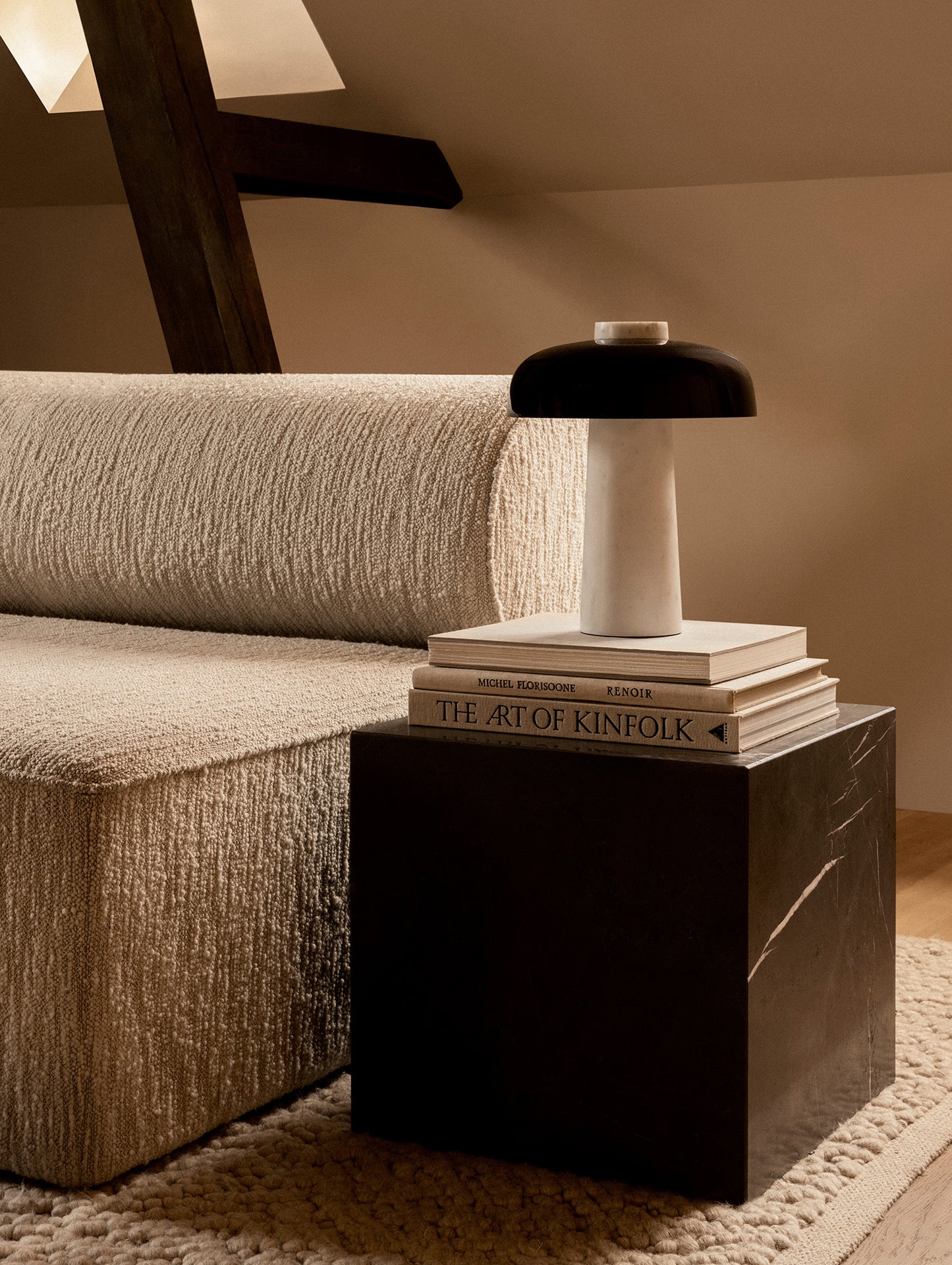 Plinth Cubic - Nero Marble - by Menu