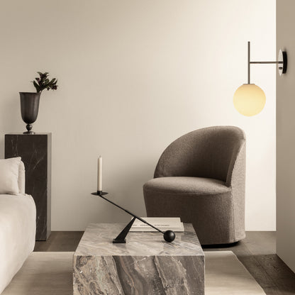 Marble Plinth Low by Audo Copenhagen - Grey Galaxy Marble