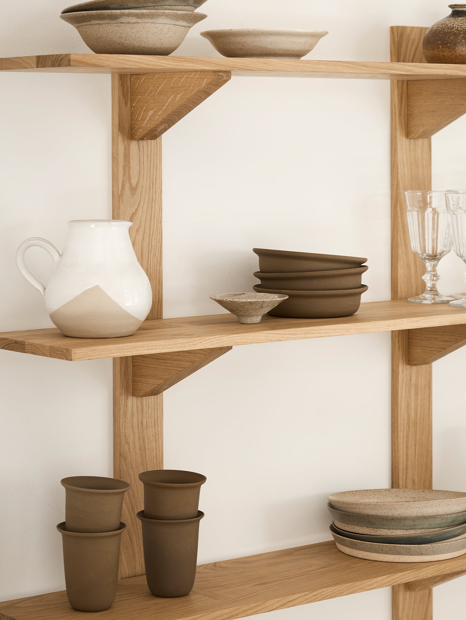 B100 Soro Shelf by FDB Mobler - Three Tier Shelves Long (Width: 100  cm / Height: 100 cm)