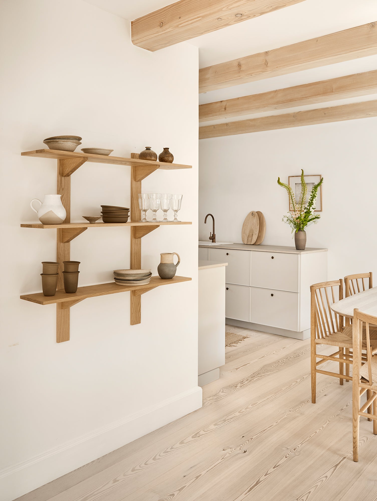 B100 Soro Shelf by FDB Mobler - Three Tier Shelves Long (Width: 100  cm / Height: 100 cm)