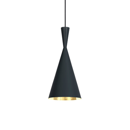 Beat Tall LED Pendant Light by Tom Dixon - Black