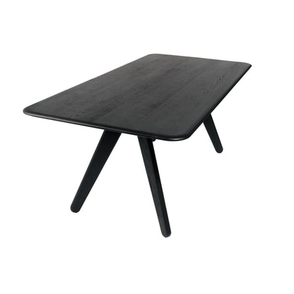 Slab Dining Table by Tom Dixon - 200 cm / Lacquered Black Oak 