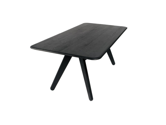 Slab Dining Table by Tom Dixon - 200 cm / Lacquered Black Oak