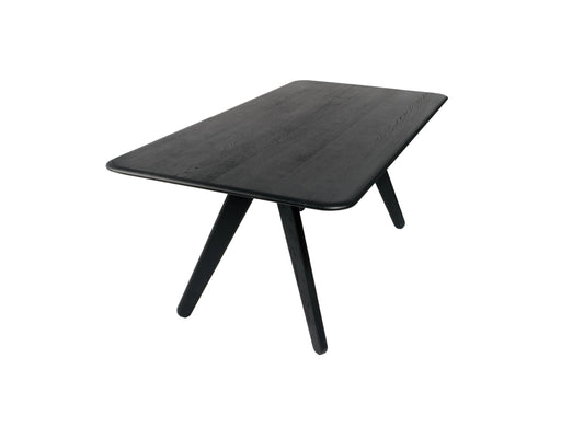 Slab Dining Table by Tom Dixon - 200 cm / Lacquered Black Oak 