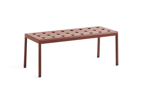 Balcony Outdoor Low Table by HAY - 96.5x41 / Iron Red