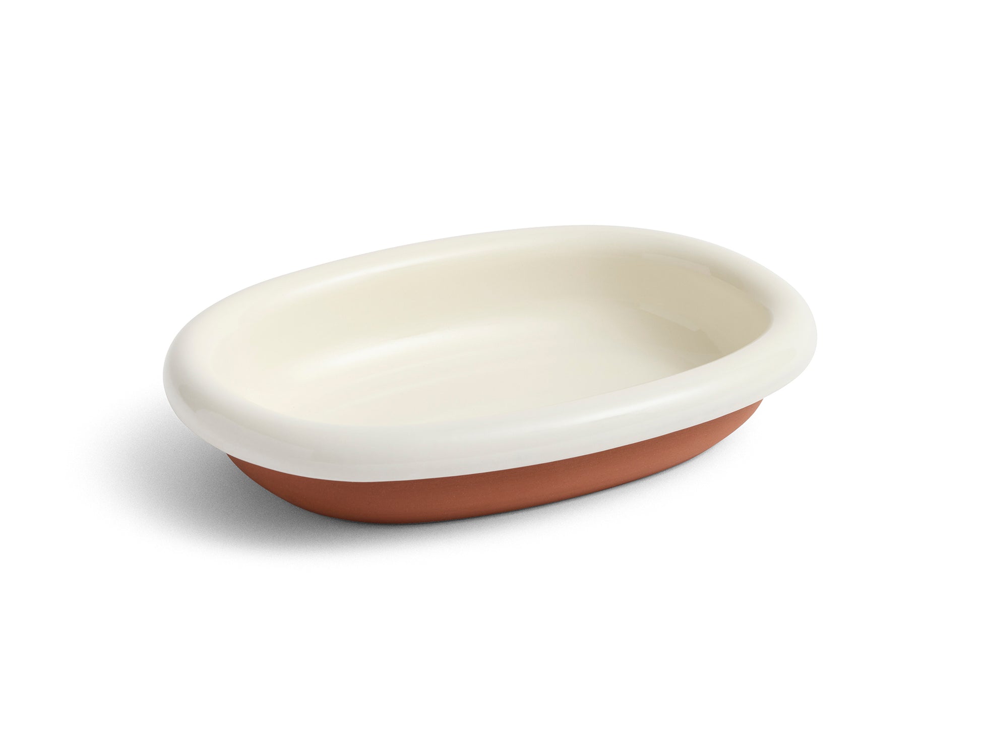 Barro Oval Dish by HAY - Small / Off White