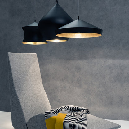 Beat LED Pendant Light by Tom Dixon - Stout, Flat and Waist