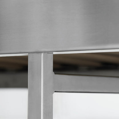 Bed 90 cm (Low) - Stainless Steel by Moebe