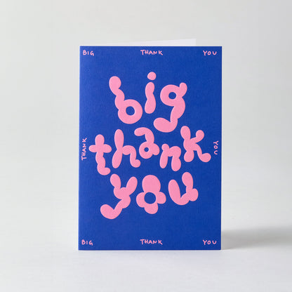 'Big Thank You' Embossed Greetings Card by Wrap