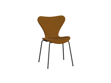 Series 7™ 3107 Dining Chair (Fully Upholstered) by Fritz Hansen - Black Steel / Remix 422
