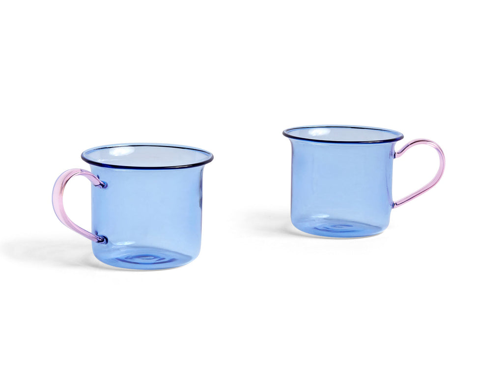 Light Blue Borosilicate Cups - Set of 2 by HAY