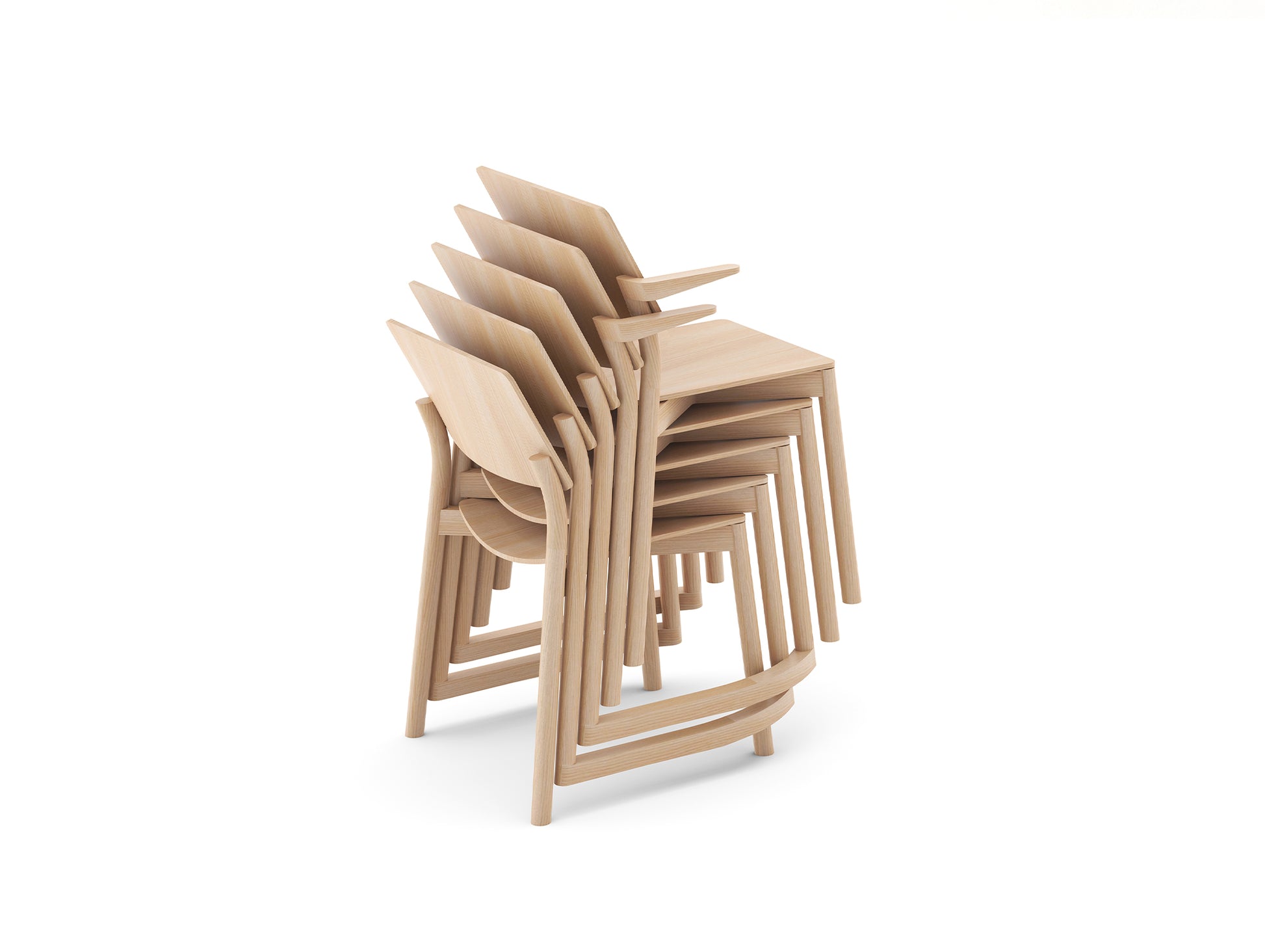 Panorama Chair with Runners by Karimoku New Standard - Lacquered Oak