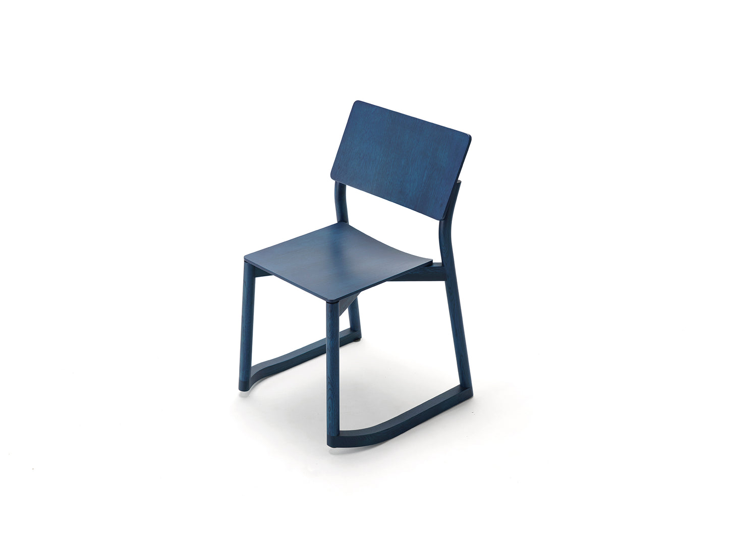 Panorama Chair with Runners by Karimoku New Standard - Indigo Blue Lacquered Oak