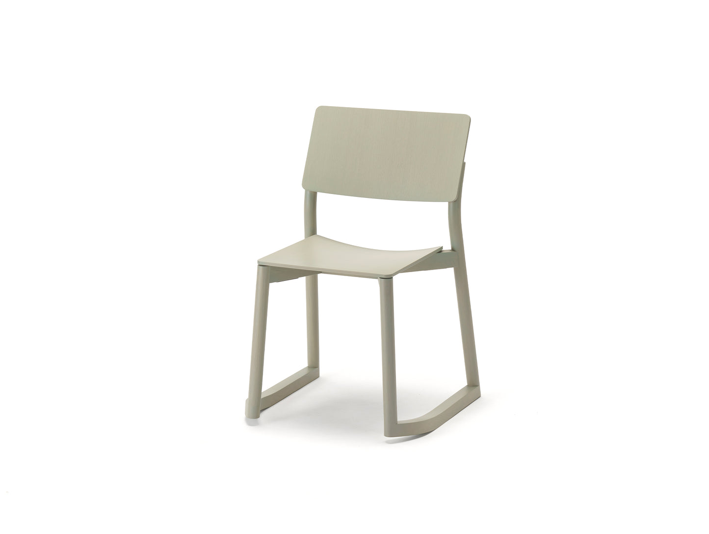 Panorama Chair with Runners by Karimoku New Standard -  Grain Green Lacquered Oak