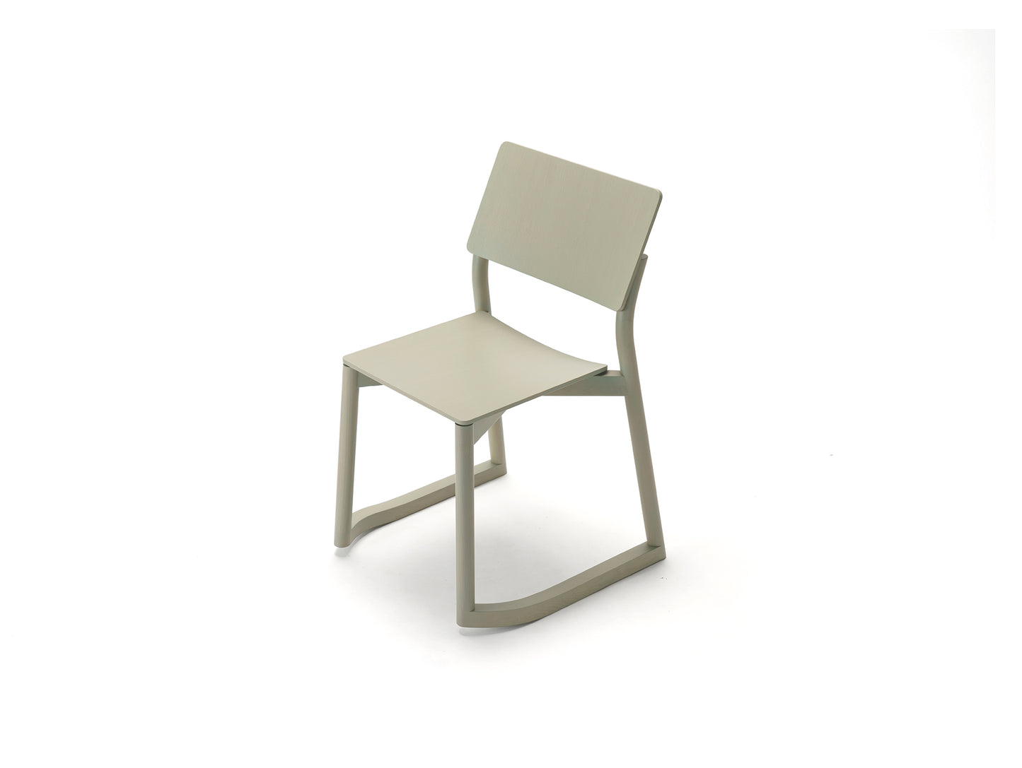 Panorama Chair with Runners by Karimoku New Standard -  Grain Green Lacquered Oak