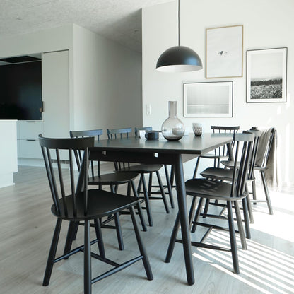 J46 Chair by FDB Mobler - Black Painted Beech