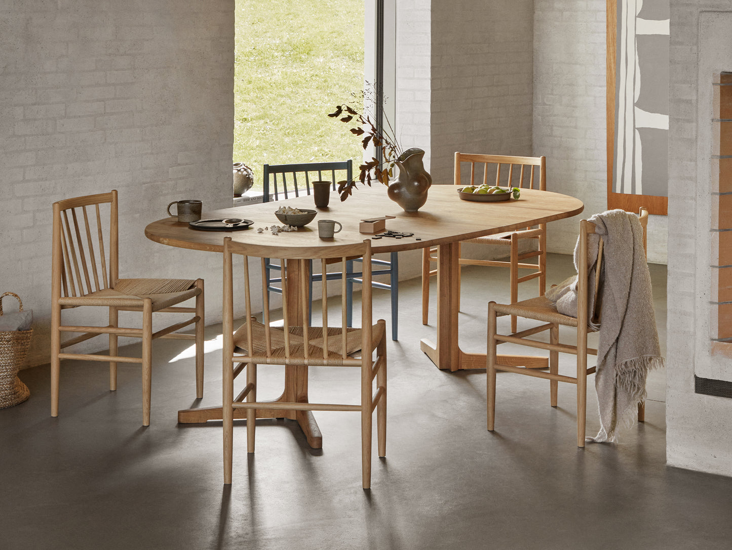 C69E Table by FDB Mobler - Length: 120 cm - 220 cm (Two Extension Leaves)