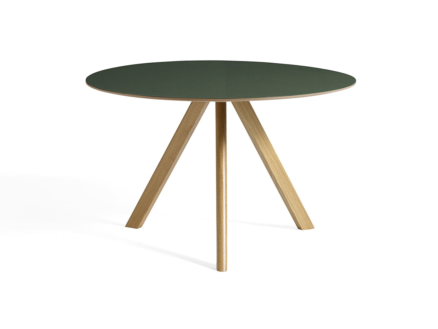 HAY CPH 20 Dining Table - Green Lino / Lacquered Oak / 120 cm