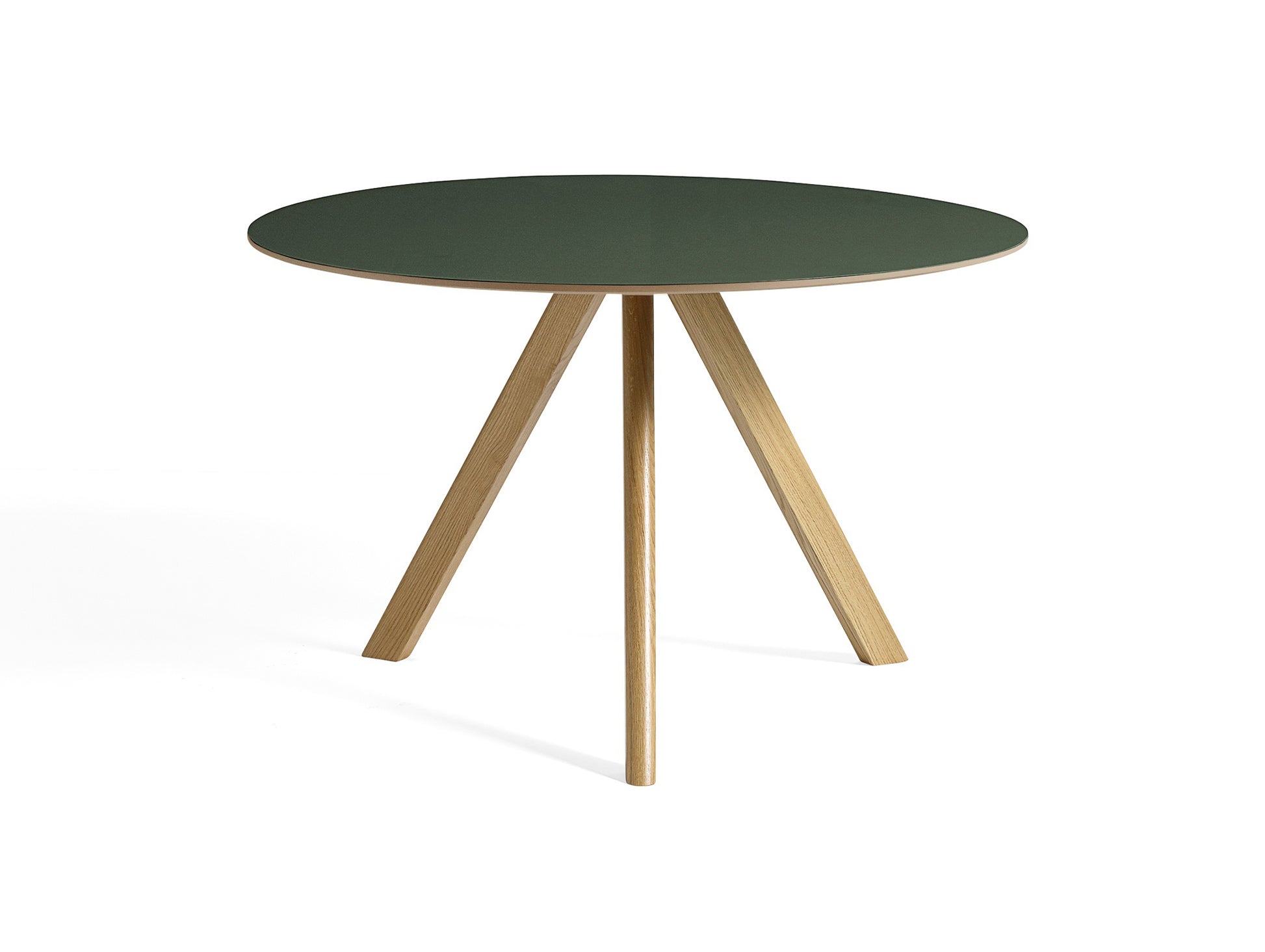 HAY CPH 20 Dining Table - Green Lino / Lacquered Oak / 120 cm