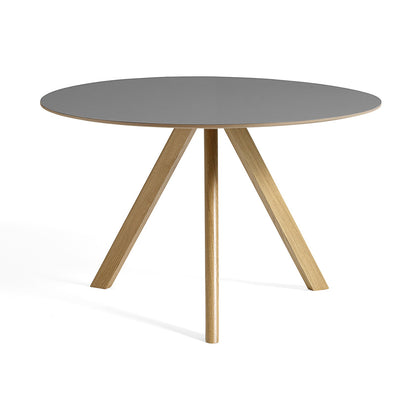 HAY CPH 20 Dining Table - Grey Lino / Lacquered Oak / 120 cm