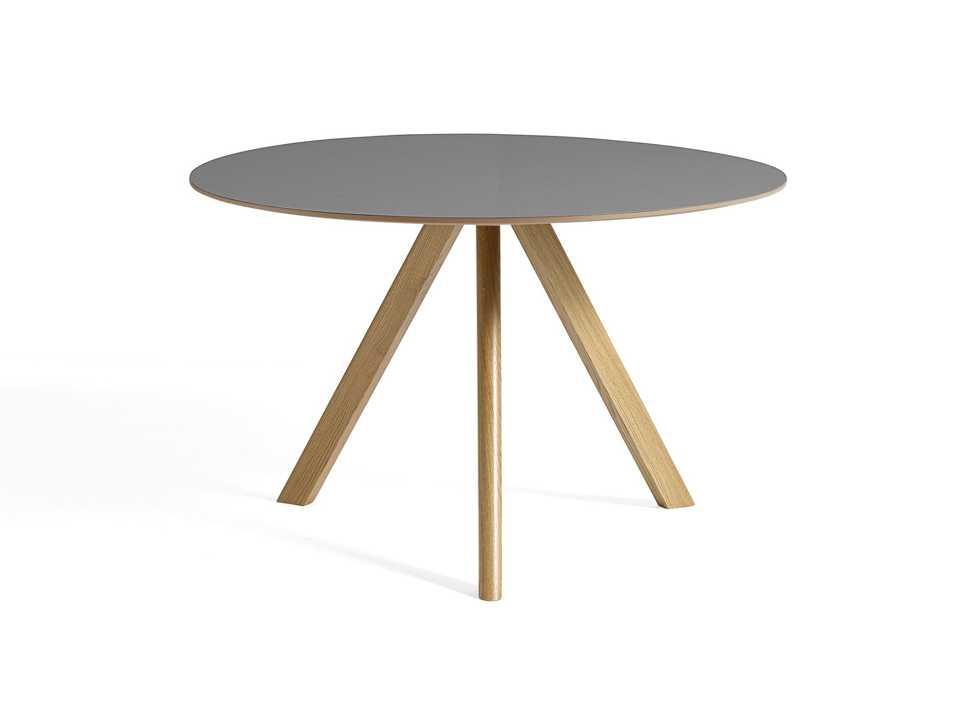 HAY CPH 20 Dining Table - Grey Lino / Lacquered Oak / 120 cm