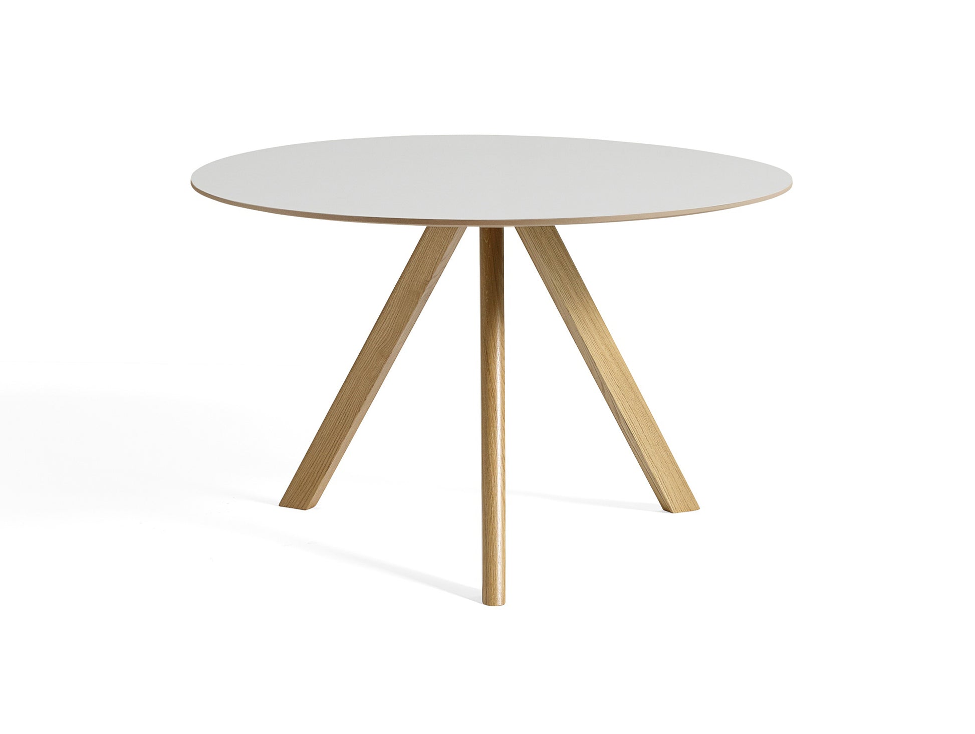 HAY CPH 20 Dining Table - White Lino / Lacquered Oak / 120 cm