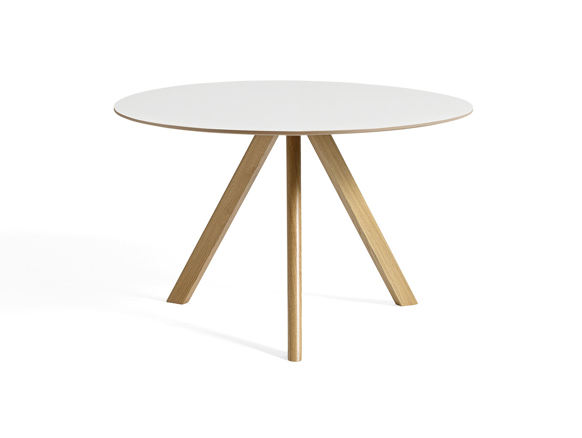 HAY CPH 20 Dining Table - White Laminate / Lacquered Oak / 120 cm