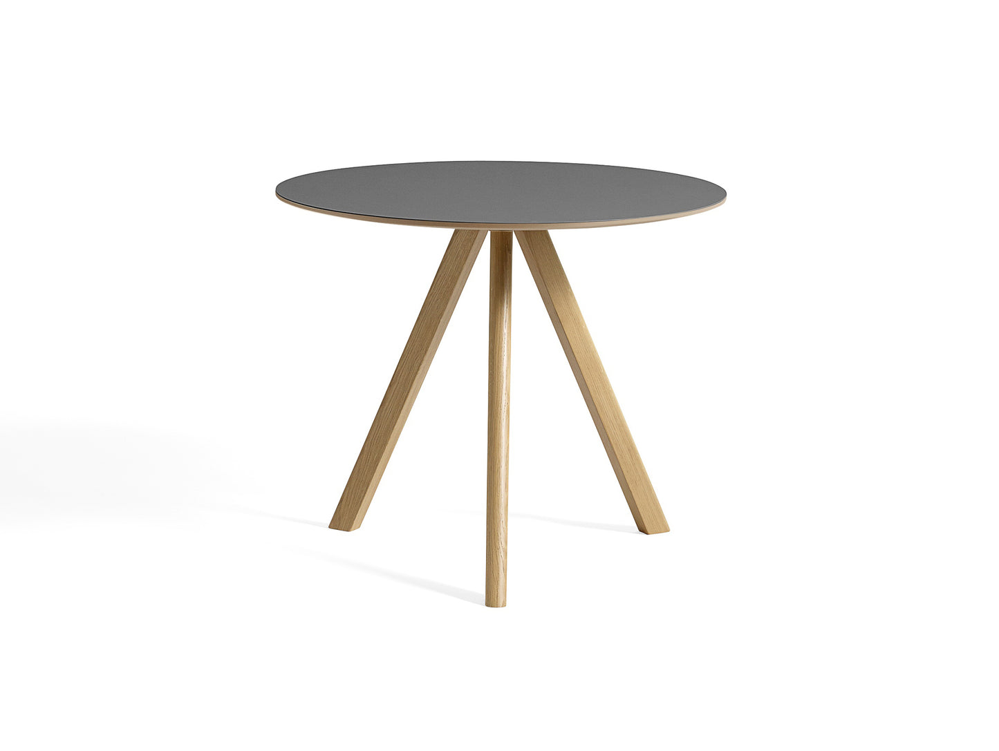 HAY CPH 20 Dining Table - Grey Lino / Lacquered Oak / 90 cm