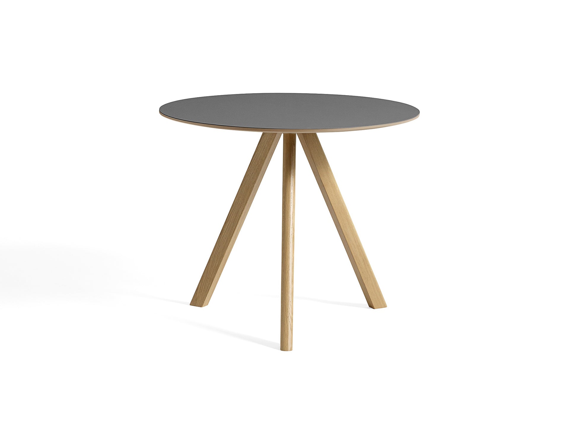 HAY CPH 20 Dining Table - Grey Lino / Lacquered Oak / 90 cm